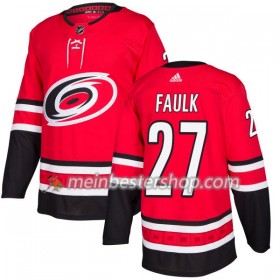 Carolina Hurricanes Justin Faulk 27 Adidas 2017-2018 Rot Trikot Authentic - Herren